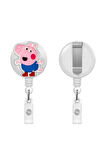 Peppa Pig Figürlü Yoyo Yaka Kartlık Tutucu