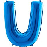 FOLYO BALON U HARF MAVİ 102CM