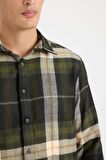 DeFacto Regular Fit Polo Yaka Kareli Flanel Uzun Kollu Gömlek D5835AX24AUNV64