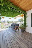 Akdeniz Masif Gürgen Ahşap ve Metal Bahçe Balkon Koltuk Takımı 3+1+1+Masa
