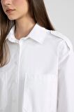 DeFacto Relax Fit Poplin Uzun Kollu Tesettür Gömlek Tunik C2145AX24SPWT34