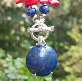 1906 Lapis Mercan el yapımı kolye