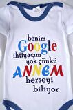 YENİ SEZON GOOGLE ANNEM YAZILI BEBEK ÇOCUK UZUN KOL PAMUK BADY ZIBIN
