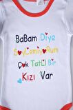 YENİ SEZON BABAM DİYE DEMİYORUM YAZILI BEBEK ÇOCUK UZUN KOL PAMUK BADY ZIBIN