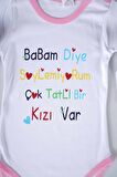 YENİ SEZON BABAM DİYE DEMİYORUM YAZILI BEBEK ÇOCUK UZUN KOL PAMUK BADY ZIBIN