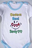 YENİ SEZON DEDEM BENİ ÇOK SEVİYO YAZILI BEBEK ÇOCUK UZUN KOL PAMUK BADY ZIBIN