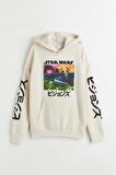 ERKEK ÇOCUK STAR WARS BASKILI PAMUK KAPŞONLU SWEAT