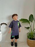 ERKEK ÇOCUK MINECRAFT DESENLİ PAMUK ŞORTLU TAKIM