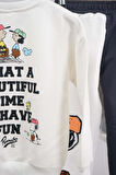YENİ SEZON PEANUST SNOOPY MODELLİ BİSİKLET YAKA PAMUK EŞOFMAN TAKIMI