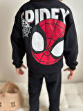 ERKEK ÇOCUK SPİDERMAN BASKILI 3 İPLİK ŞARDONLU EŞOFMAN TAKIMI