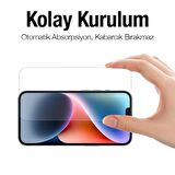 Coofbe 9H 2.5D iPhone 14 6.1inç Full Kaplama Kırılmaz Ekran Koruyucu, Parmak İzi Bırakmaz Koruyucu