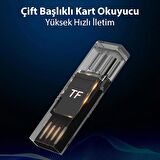 Coofbe Type-c Hafıza kart ve USB Flash Bellek Okuyucu, TF Kart Reader, Telefon, Tablet, PC Reader