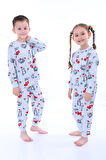 Yılbaşı Temalı Baston Şeker Desenli %100 Pamuk Unisex Pijama Takımı