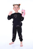 Minik Kalpler Desenli %100 Pamuk Kız Çocuk Pijama Takımı