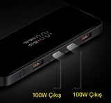 Baseus Super 100 W 20000 mAh Hızlı Şarj Powerbank Siyah 