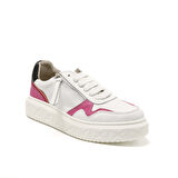 Kadın Sneaker ( Günlük) MAR-25Y-209-8856 John May Beyaz Cilt-Gümüş