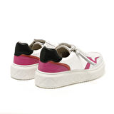 Kadın Sneaker ( Günlük) MAR-25Y-209-8856 John May Beyaz Cilt-Gümüş