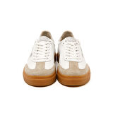 Kadın Sneaker ( Günlük) MAR-25Y-192-3030 John May Bej Süet-Beyaz Cilt-Silver Sim