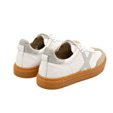 Kadın Sneaker ( Günlük) MAR-25Y-192-3030 John May Bej Süet-Beyaz Cilt-Silver Sim