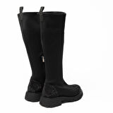 Kadın Çizme GTN-24573 John May Siyah Strec-Siyah Taş