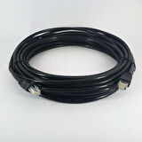 Cat6 Utp Siyah Patch Kablo 25 metre 23 awg 