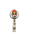 PowerPuff Blossom Figürlü Yoyo Yaka Kartlık Tutucu