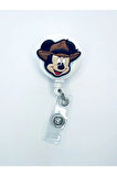 Mickey Mouse Figürlü Yoyo Yaka Kartlık Tutucu