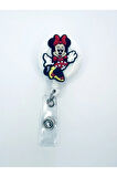 Minnie Mouse Figürlü Yoyo Yaka Kartlık Tutucu