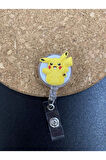 Pokemon Pikachu Figürlü Yoyo Yaka Kartlık Tutucu