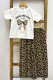 KIZ ÇOCUK YAZLIK İKİLİ TAKIM LEOPAR BASKILI B46