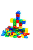 Oyuncak Puzzle 3d Yapı Tasarım Blokları 64 Parça Eğitici Zeka Geliştirici Set 64 Parça Puzzle