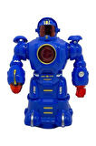 Çarp Dön Sesli Işıklı Robot 16 Cm Mavi