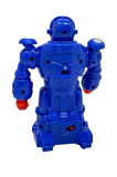 Çarp Dön Sesli Işıklı Robot 16 Cm Mavi