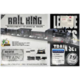 PİLLİ IŞIKLI 19 PARÇA TREN SETİ MEGA SET RAYLI KUTULU HAREKETLİ ÇUF ÇUF TREN