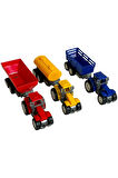 Traktör Oyuncak 3'lü Set Süper Farm Modern Design RÖMORKLU TRAKTÖR SET