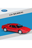 WELLY 1:24 BMW M1 DİECAST MODEL ARABA KIRMIZI KOLEKSİYON