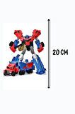 Metal Gövdeli Dönüşebilen Transformer Robot Bumblebe Ve Optimus Prime Araba 2'li Set 20 cm