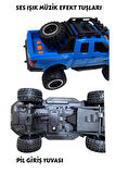 Sürtmeli Sesli Işıklı Müzikli Off-Road Lüks Araba 18 cm Açılabilir Kapı
