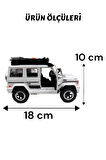 Sesli Işıklı Müzikli Lüks Jeep Sürtmeli Açılabilir Kapı 18 cm Jeep Araba