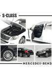 Mercedes S CLASS BEYAZ Diecast 1/24 Ölçek Büyük Boy Metal  Lisanslı Araba Kapılar Açılır