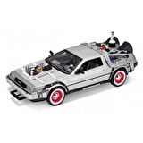 Geleceğe Dönüş Arabası Seri 3 Metal Model Araba Back To The Future Delorean 1/24 Ölçek