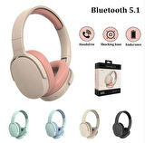 P2961 Pembe Kulak Üstü Kablosuz Bluetooth Kulaklık 