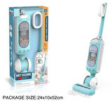 Max 52CM Gerçek Vakumlu Işıklı Elektrikli Oyuncak Süpürge