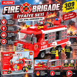 İtfaiye Seti 309 Parça Fire Brigade İtfaiye Aracı ve İtfaiyeci Figürlü Yapım Oyuncağı
