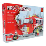 İtfaiye Seti 309 Parça Fire Brigade İtfaiye Aracı ve İtfaiyeci Figürlü Yapım Oyuncağı