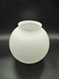 OSMANLI AVİZE CAMI.BEYAZ RENKTE.GRİFLİ.(Çap:15.00cm-Duy yuvası:8.00cm)