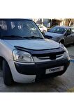 Citroen Berlingo Ön Kaput Koruma Rüzgarlığı 3mm Akrilik (ABS) Parlak Siyah Deflektör 2004-09