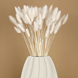 Dekoratif 3’lü Set: 8’li Yapay Lale Demeti + Okaliptus Demeti + 3’lü Pamuk Otu – Salon & Masa Çiçek Aranjmanı