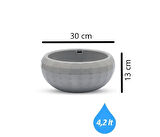 Omnipazar KRS-612 Dekoratif Büyük Aranjman Kaktus Sukulent Saksı 4.2 Litre 