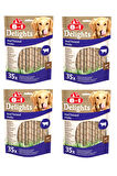 8in1 Delights Beef Twisted Sticks Biftekli Burgu Köpek Ödülü 35 Li X 4 Paket